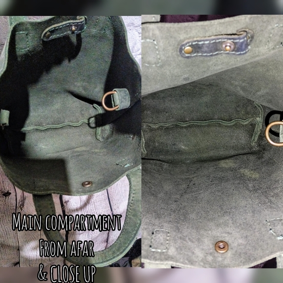 Portland Leather Goods - Mini Crossbody in rare BRUSHED GREEN leather - Picture 5 of 11